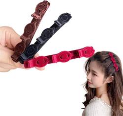 Denxahao Haarspangen Haarschmuck für Frauen Mini Haarnadel Geflochtene Haarspange Modische Doppelschicht-Mini-Haarspangen für Mädchen (b-3pcs) von Denxahao
