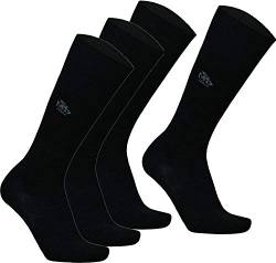 DeoMed 2paar MerinoWolle Diabetiker Kniestrümpfe ohne gummi Herren Wool Long Diabetiker-socken (43-46, Schwarz - 2paar) von DeoMed