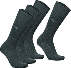 DeoMed 2paar MerinoWolle Diabetiker Kniestrümpfe ohne gummi Herren Wool Long Diabetiker-socken (47-50, Graphit - 2paar) von DeoMed