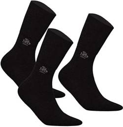 DeoMed 3paar MerinoWolle Diabetiker Socken ohne gummi dünn für Herren und Damen (35-38, Schwarz - 3paar) von DeoMed