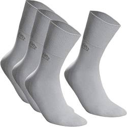 DeoMed 4paar Diabetiker Socken COTTON - Dünn ohne gummi Diabetikersocken Herren und Damen. (43-46, Hellgrau) von DeoMed