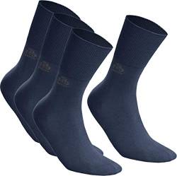 DeoMed 4paar Diabetiker Socken COTTON - Dünn ohne gummi Diabetikersocken Herren und Damen. (43-46, Marineblau) von DeoMed