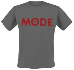 Depeche Mode Red Logo Männer T-Shirt Charcoal S 100% Baumwolle Band-Merch, Bands, Nachhaltigkeit von Depeche Mode