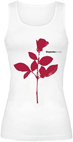 Depeche Mode Rose Frauen Top weiß L 100% Baumwolle Band-Merch, Bands, Nachhaltigkeit von Depeche Mode