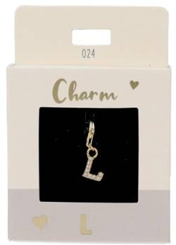 Depesche 11785-024 Charms Express yourself - Anhänger für Halsketten und Armbänder, Buchstabe L,vergoldet, als kleines Geschenk von Depesche