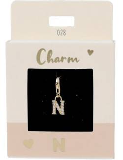 Depesche 11785-028 Charms Express yourself - Anhänger für Halsketten und Armbänder, Buchstabe N,vergoldet, als kleines Geschenk von Depesche