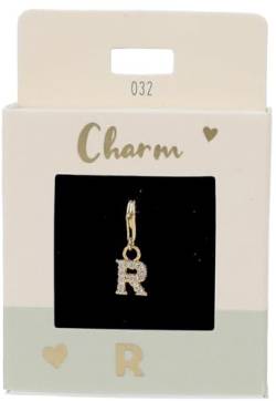 Depesche 11785-032 Charms Express yourself - Anhänger für Halsketten und Armbänder, Buchstabe R,vergoldet, als kleines Geschenk von Depesche
