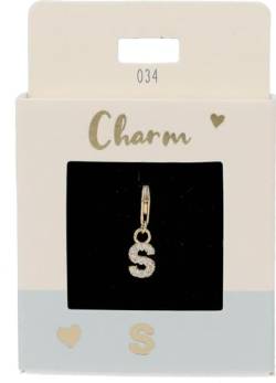 Depesche 11785-034 Charms Express yourself - Anhänger für Halsketten und Armbänder, Buchstabe S,vergoldet, als kleines Geschenk von Depesche