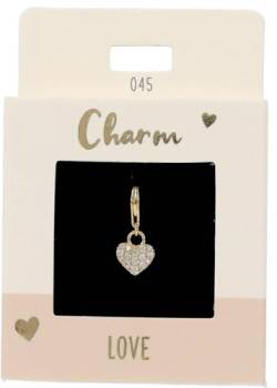 Depesche 11785-045 Charms Express yourself - Anhänger für Halsketten und Armband, Herz, vergoldet, als kleines Geschenk von Depesche