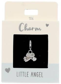 Depesche 11785-106 Charms Express yourself - Anhänger für Halsketten und Armband, Engel, versilbert, als kleines Geschenk von Depesche