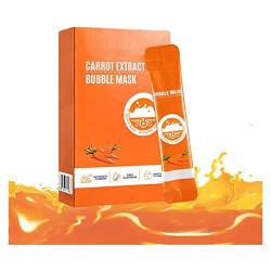 Karotten-Blasenmaske, Karottenblasen-Klärmaske, Karottenblasen-Entfernung Mitessermaske, Karotten-Tiefenreinigung, feuchtigkeitsspendende Blasenmaske, für alle Hauttypen (1 Box) von Depploo