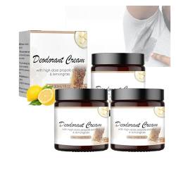 Propolis Zitronengras Deo-Creme, Propolis Deo-Creme Zitronengras, natürliche Deo-Creme, 30 ml Achselpflege Geruchsentfernungscreme (3PC) von Depploo