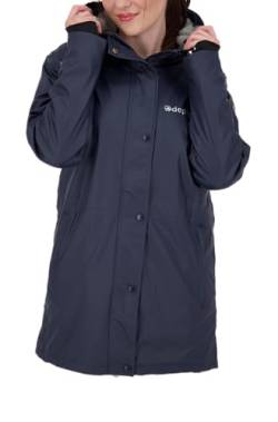 Deproc Active Damen Friesennerz Regenmantel Mit Kapuze Gefüttert Wasserdicht Wetterfest Übergangsjacke New Ellesmere Regenjacke, Navy, 36 EU von Deproc Active