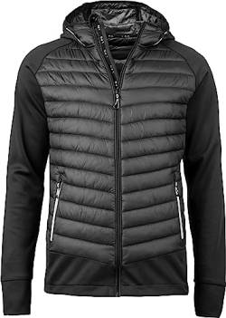 Deproc Active Herren Strickfleecejacke Windbreaker Übergangsjacke Mirk Peak Men Fleecejacke, Black, Large von Deproc Active