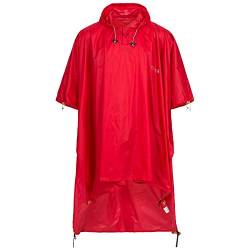 Deproc Active Herren Wasserdichter Regenmantel Cornwall Poncho Uni Regenponcho, rot, M von Deproc Active