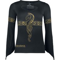 Der Herr der Ringe Langarmshirt - Horse Of Rohan - M bis XXL - für Damen - Größe L - schwarz  - EMP exklusives Merchandise! von Der Herr der Ringe