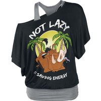 Der König der Löwen - Disney T-Shirt - Not Lazy - S bis XXL - für Damen - Größe S - schwarz/grau  - EMP exklusives Merchandise! von Der König der Löwen