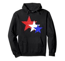 Patriotische rote weiße blaue Sterne Amerikanische Flagge Pullover Hoodie von Der Salzige Veteran