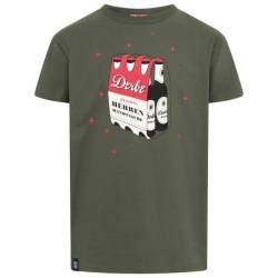Derbe - S/S Herrenhandtasche Rot-Weiß - T-Shirt Gr XL oliv von Derbe