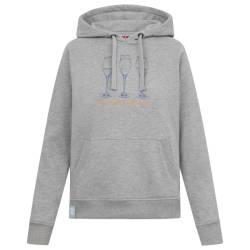 Derbe - Women's Die Klügere - Hoodie Gr M grau von Derbe