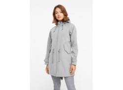 Softshelljacke DERBE "Island Friese" Gr. 40, grau (paloma, black) Damen Jacken Softshelljacken von Derbe