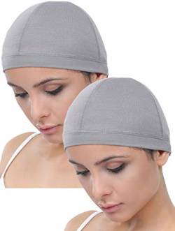 Deresina Bambus Perücke Kappe für Haarausfall (2 Stück) (Grau) von Deresina Headwear