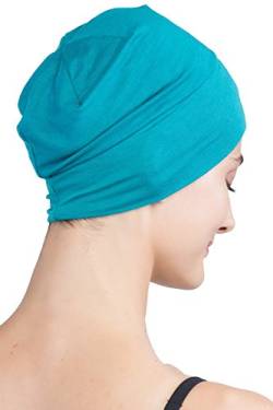 Deresina Breite Linie Chemo Schlafmütze (Teal) von Deresina Headwear