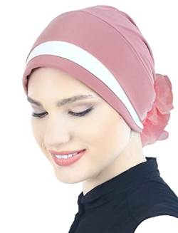 Deresina Chemo Kopfbedeckung Gepolsterte Turban (lila/cream) von Deresina Headwear