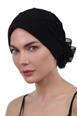 Deresina Diamant-Muster Kopfbedeckung Chemo Turban (Schwarz) von Deresina Headwear