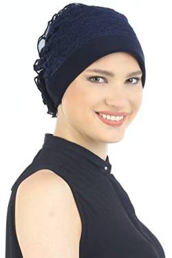 Deresina Elegant Chemo Kopfbedeckung für Haarverlust (Marine) von Deresina Headwear