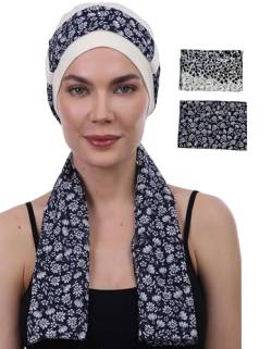 Deresina Headwear EmpowerWrap Chemo Kopfbedeckung (Cream Cap + Scarves) von Deresina Headwear