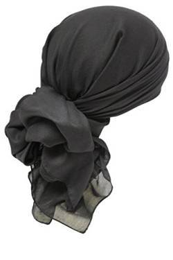 Deresina Headwear Frauenalltags Weiche Quadratisch Kopftücher (Black) von Deresina Headwear