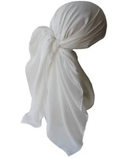 Deresina Headwear Frauenalltags Weiche Quadratisch Kopftücher (Cream) von Deresina Headwear
