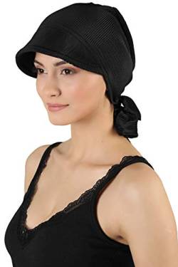 Deresina Headwear Hübscher Hut Mit Rückbinde Fur Haarverlust (Schwarz) von Deresina Headwear