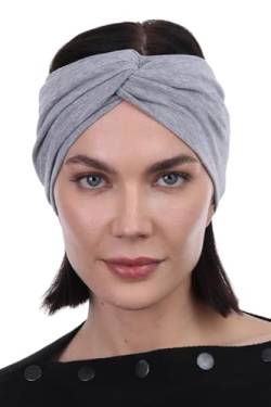 Deresina Headwear Klassisch Kreuz Baumwolle Stirnband für Haarausfall (Grey) von Deresina Headwear