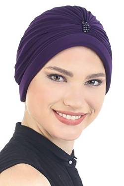 Deresina Headwear Turban Mit Perle (Lila) von Deresina Headwear