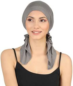 Deresina Headwear Vorgebundenes Bandana (Grau) von Deresina Headwear