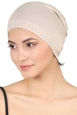 Deresina Jeweled Wesentliche Kopfbedeckung Chemo (Taupe) von Deresina Headwear