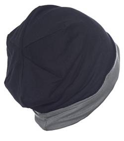 Deresina Reversible Chemo Beanie (Schwarz-Grau) von Deresina Headwear