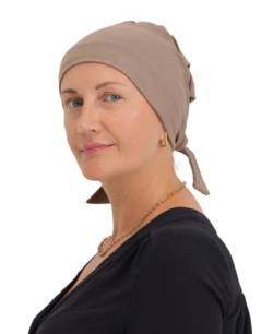 Komfort Baumwolle-Kappe Mit Binde An Der Ruckseite Fur Haarverlust, Cancer, Chemo (Mink) von Deresina Headwear