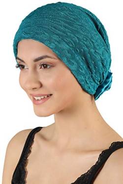 Kopfbedeckung für Frauen Haarausfall, Krebs, Chemo (Rose headwear- Greyish Blue) von Deresina Headwear