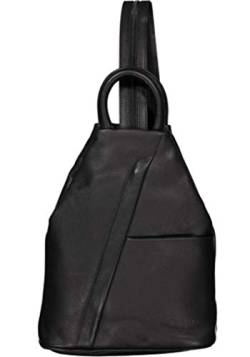 Dernier ESTELLE Leder Rucksack Damen Cityrucksack Daypack schwarz 25 x 30 x 11 cm von Dernier