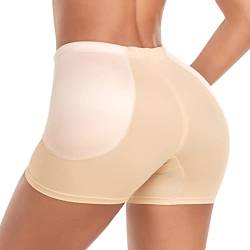 Derssity Damen Butt Lifter Unterhose Hüfte Push Up Unterhose Padded Gepolstert Hip Enhancer Shapewear Fake Ass Miederpant Unterhose Figurformender(XING,XXL) von Derssity