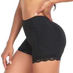 Derssity Damen Push Up Po Butt Lifter Gepolstert Hip Enhancer Padded Miederhose Shapewear Figurformend Miederpants Fake Ass Unterwäsche Hüfte Pads(B,3XL) von Derssity