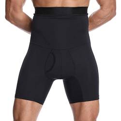 Herren Abnehmen Shapewear Hohe Taille Figurformende Unterwäsche Hose Kompression Boxershorts Männer Bauch Kontrolle Briefs Sport Training Funktionsunterwäsche(Black,M) von Derssity