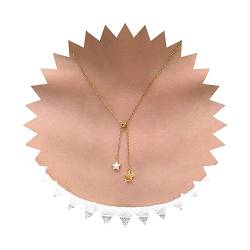 Dervivea Boho Gold Star Y Lariat Halskette Stern Anhänger Halskette Kristall Stern Quaste Halskette Langer Stern Tropfen Halskette Kettenschmuck Für Frauen Und Mädchen von Dervivea