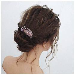 Dervivea Boho Kristall Pfau Haarspange Haarspange Lila Strass Haarspange Stift Pave Pfau Haarspangen Cz Vogel Hochzeiten Haarspange Glanz Braut Haarschmuck für Frauen und Mädchen Kopfschmuck von Dervivea