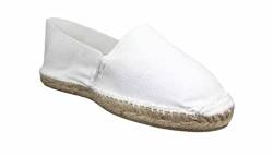 Klassische Espadrilles aus Leinwand mit Jutesohle, weiß, 38 EU von Desconocido