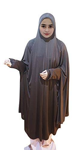 Desert Dress Overhead Abaya Damen Mädchen Gebetskleidung Hajj Umrah Salah Locker Einteiler Reise Gr. Einheitsgröße, Schwarz von Desert Dress