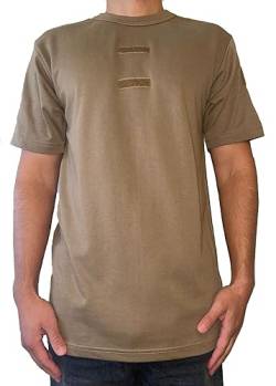 BW Tropen Unterhemd mit Klett am Brust und am Ärmel Bundeswehr T-Shirt (as3, Alpha, l, Regular, Regular, Coyote) von Desert Hawk Tactical